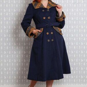 Miss Candyfloss navy coat
